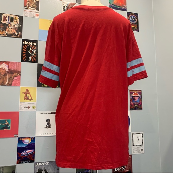 Disney Lion King Mufasa Fierce Red Varsity Shirt red distressed tee - Picture 4 of 11